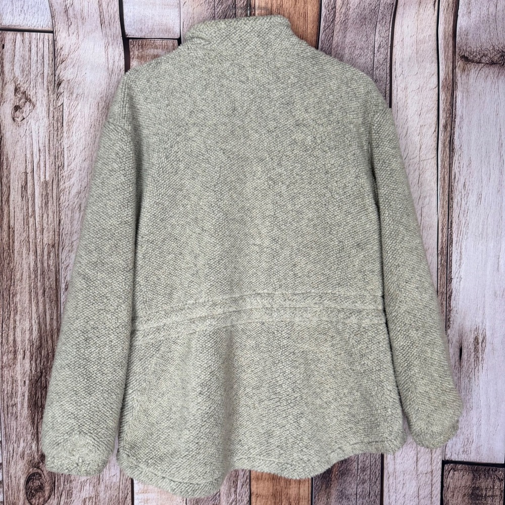 Woolrich Vintage Sherpa Fleece Jacket Vintage USA Made Full Zip Women's Large - Picture 2 of 9